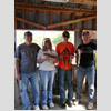 Family holding their catch